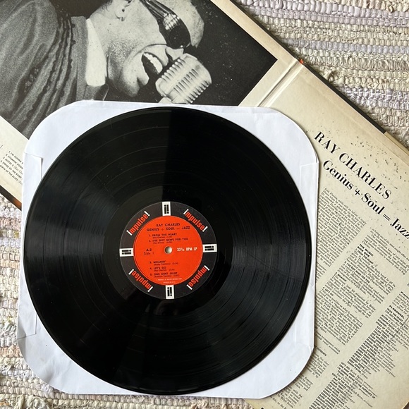 Ray Charles - “Genius + Soul = Jazz” Vinyl LP - Picture 3 of 5